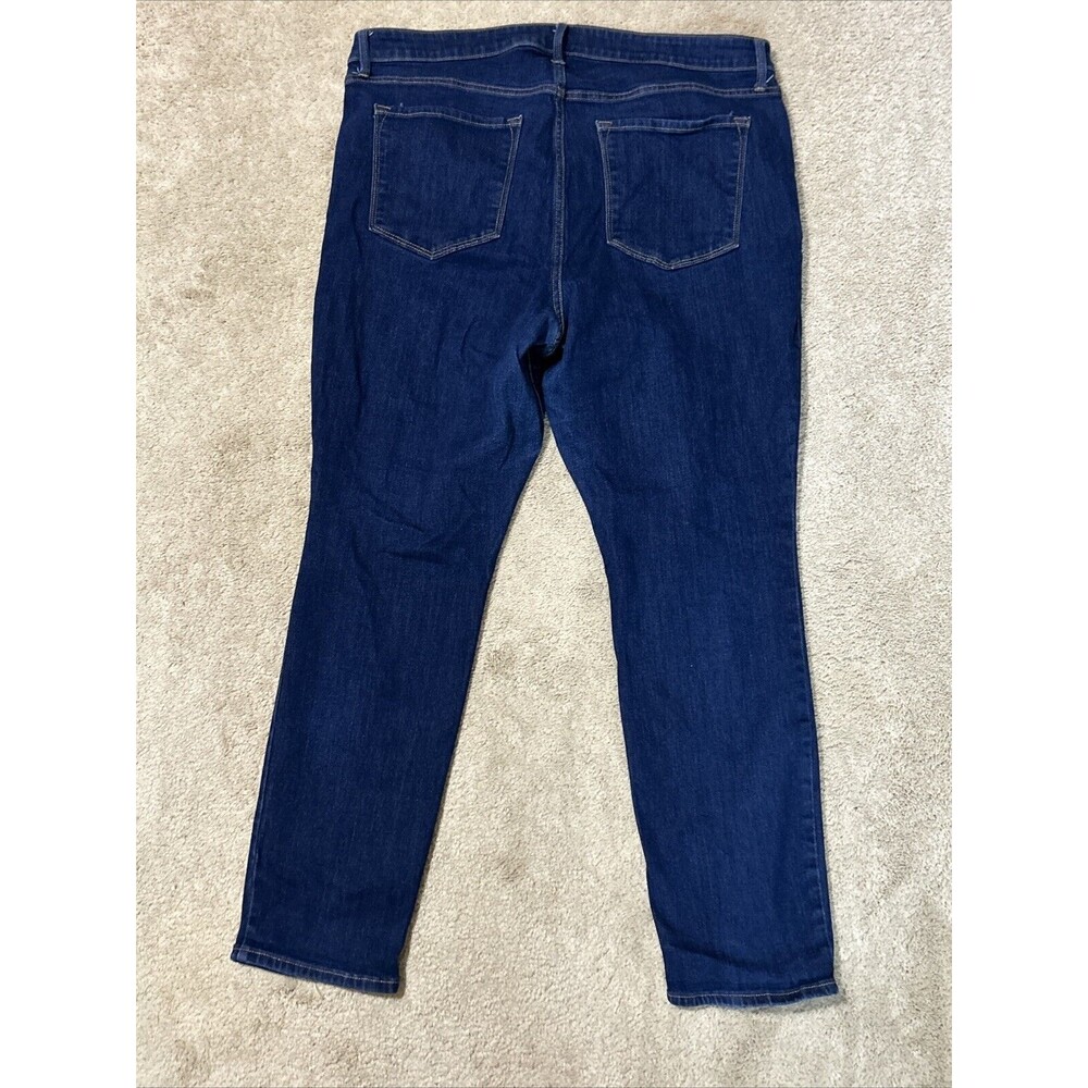 Women's Old Navy Jeans 18 Blue High Rise Straight Leg Rockstar Slim Fit Pants - Picture 5 of 6